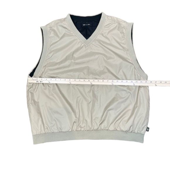 NWOT Wedge Men's Reversible Golf Vest Tan / Black Pockets XXL - Picture 2 of 9